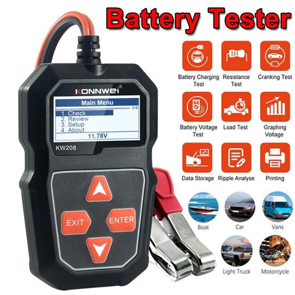 Tester 12V autobaterie Digitální automobilový diagnostický tester baterií Analyzátor Diagnostika vozidla Skener nabíjení Auto Tool