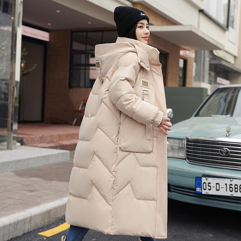 Women's Winter Plus Size Cotton Clothes Medium Long Knee Length Loose Cotton Jacket