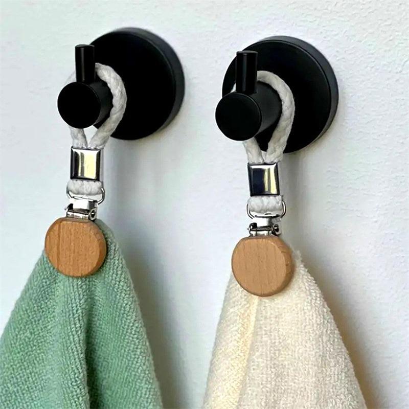 6Pcs Multifunctional Household Bathroom Small Storage Clips Kitchen  Creative Bathrobe Towel Hanger Hooks