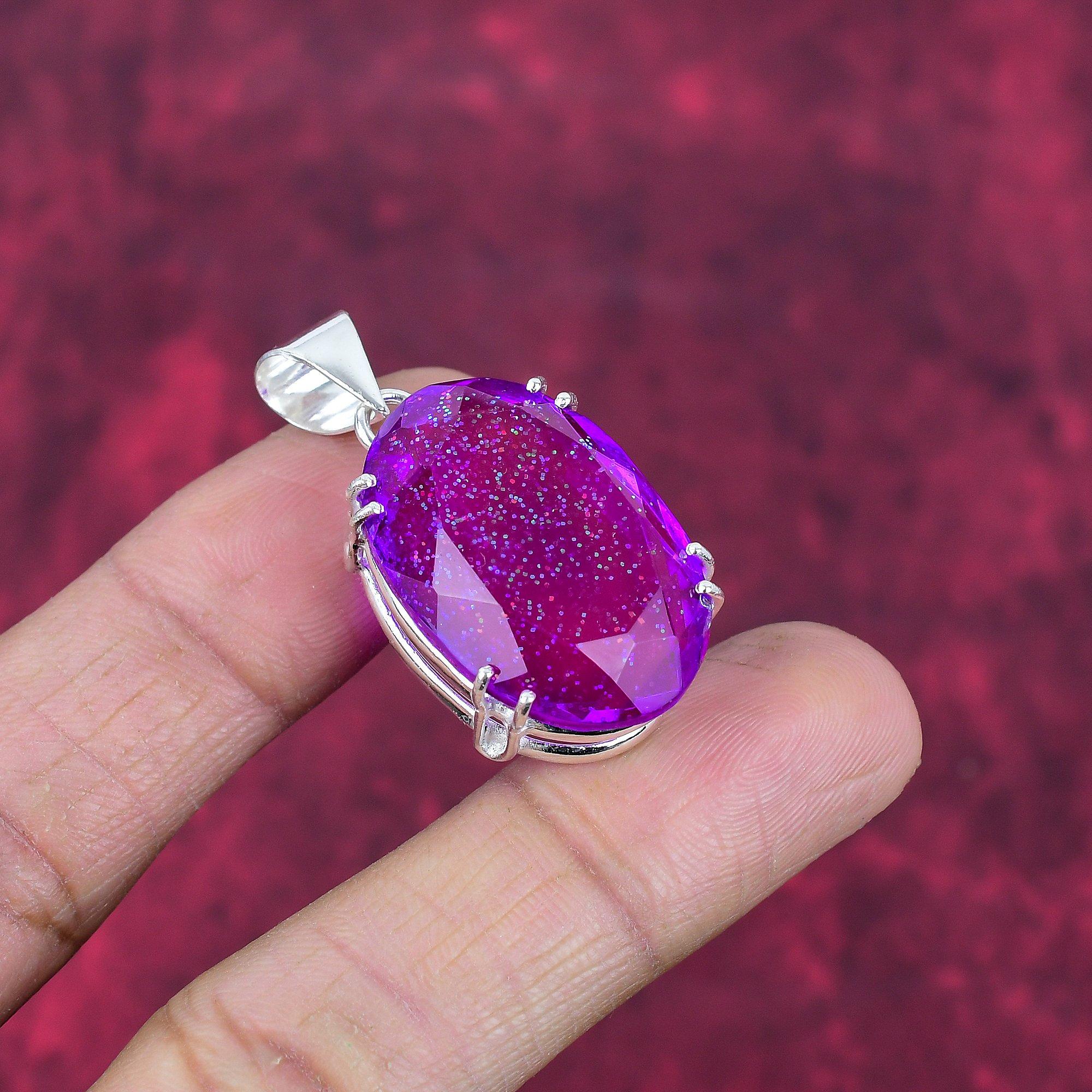 Różowy australijski opal 925 solidny srebrny wisiorek, ręcznie robiona biżuteria z kamieni szlachetnych, prezenty dla żony nowy wisiorek