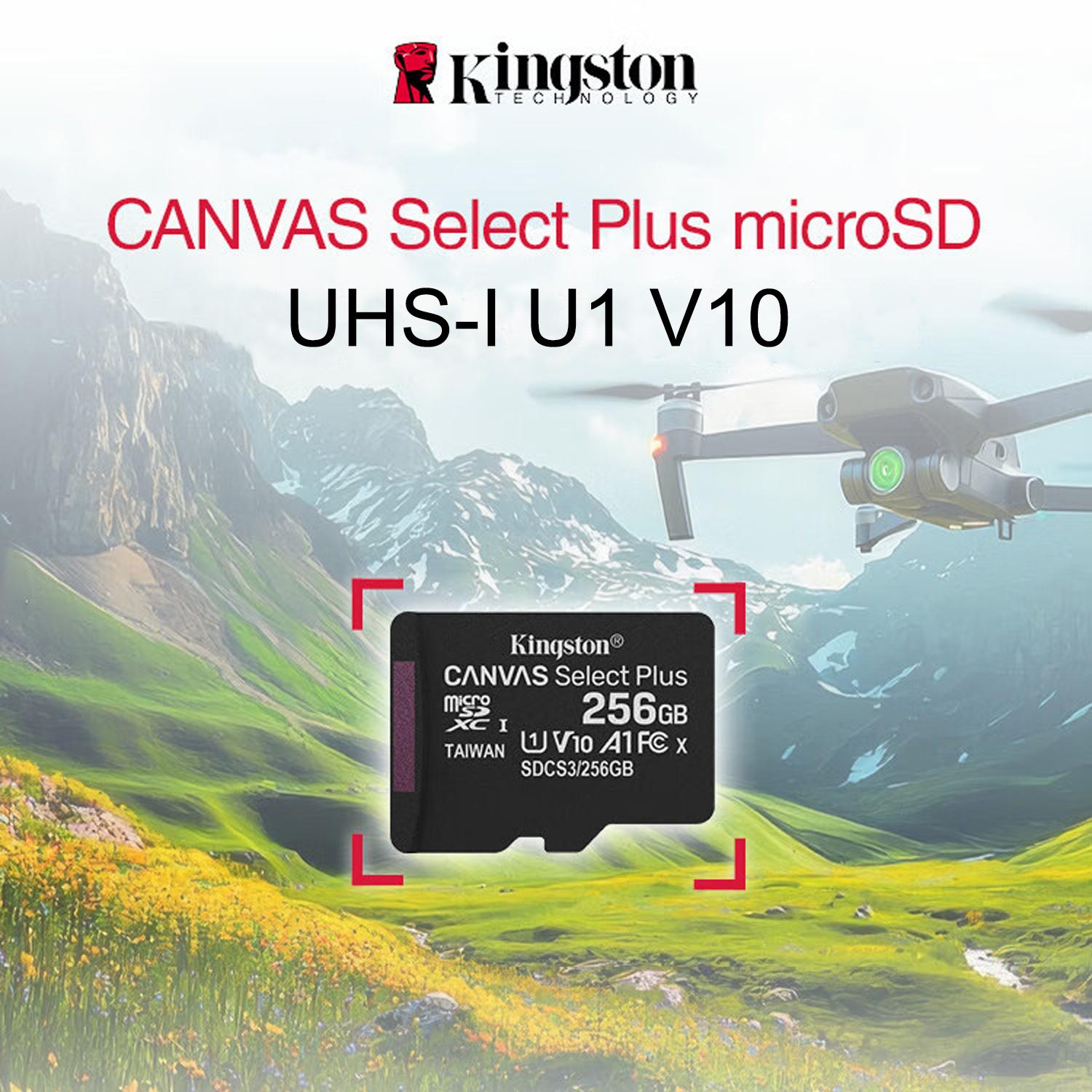 Kingston 128GB Micro SD TF Card Memory Cards 64GB 256GB 512GB microSDXC Card Up To 150MB/s A1 Class 10 UHS-I U1 V10 A2 For Phone Drones Camera GoPro