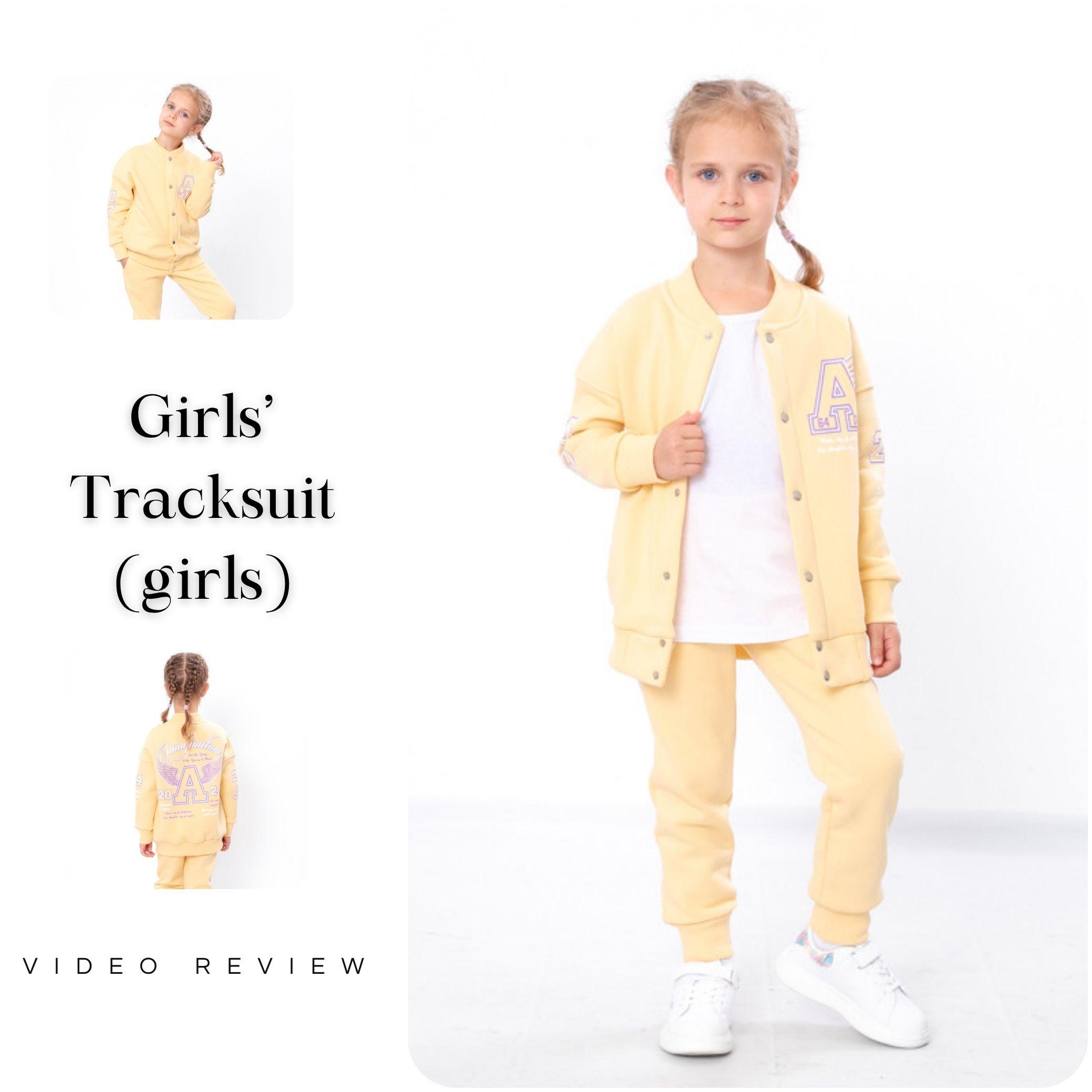 Tracksuit (girls) – Warm Bomber & Pants with Print, Winter , 6443-025-33 HC