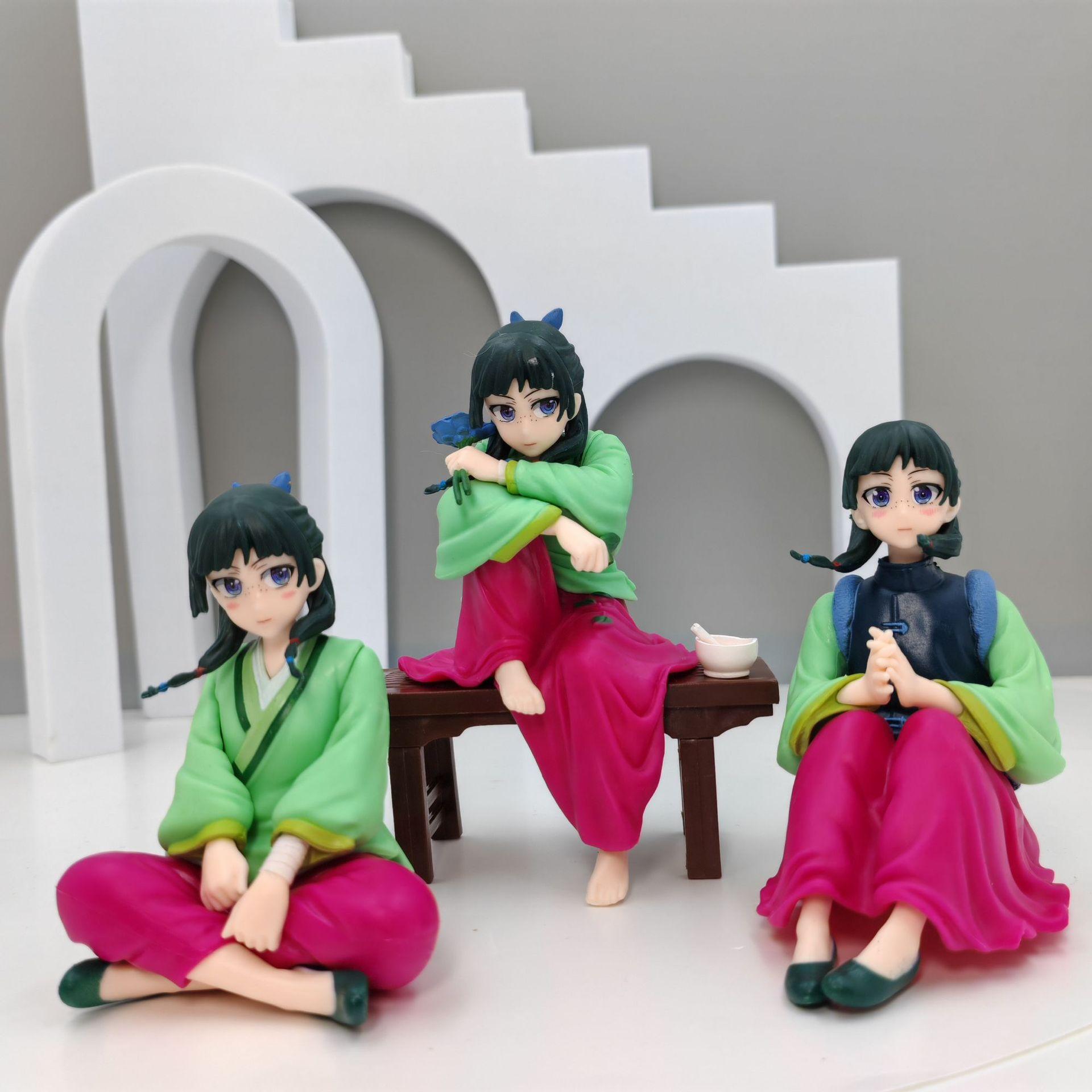 Medicine House Girl's Whispering Cat Cute Anime Model Action Figurines Desktop Otaku Toy Gifts
