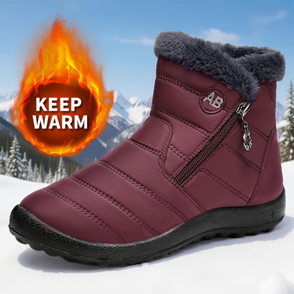 Women's Comfortable Winter Boots with Plush, Soft Soles for Outdoor Warmth, Suitable for All Seasons