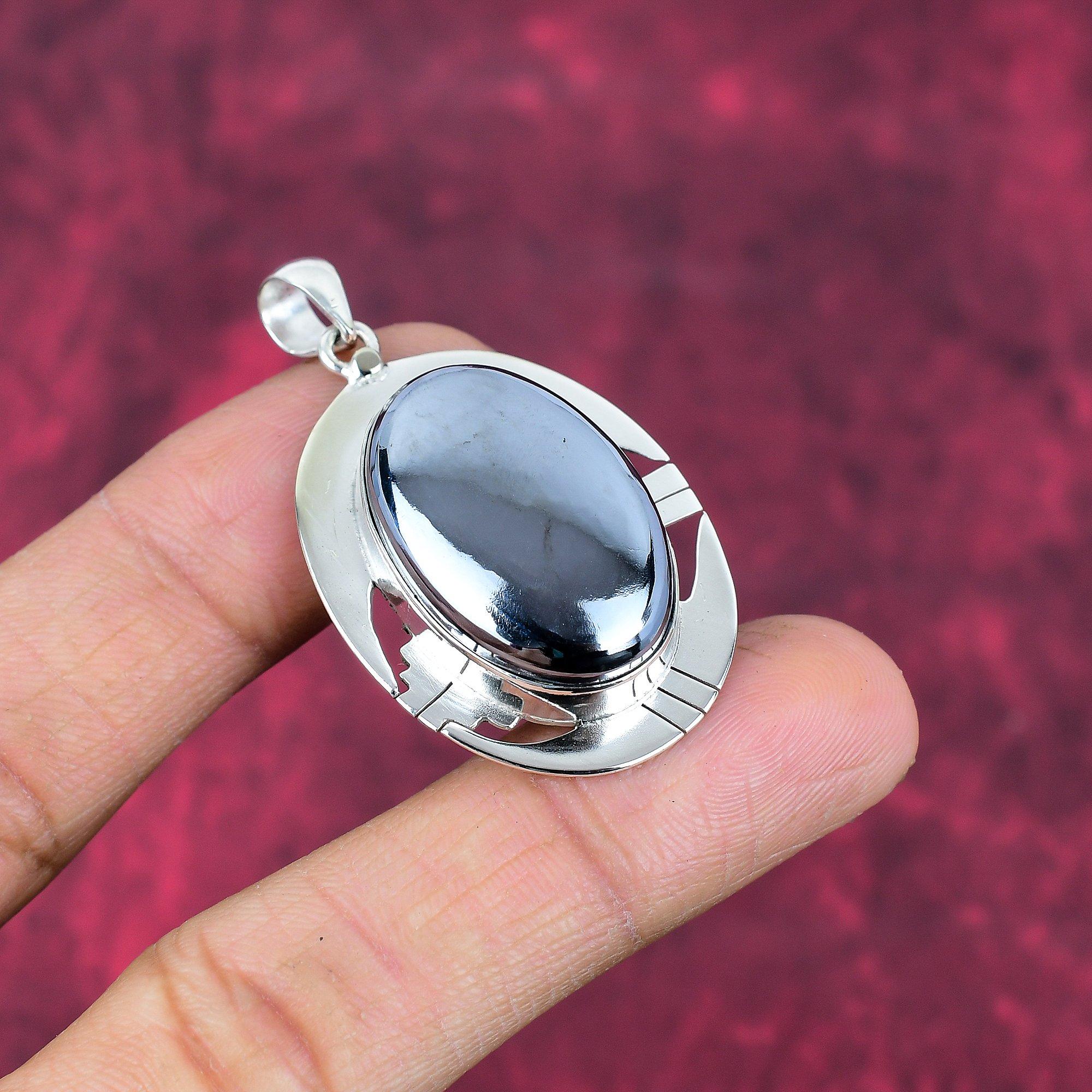 Shungit-Anhänger, 925 Sterling Silber Edelstein Schmuck, handgefertigter Anhänger, für Thanksgiving