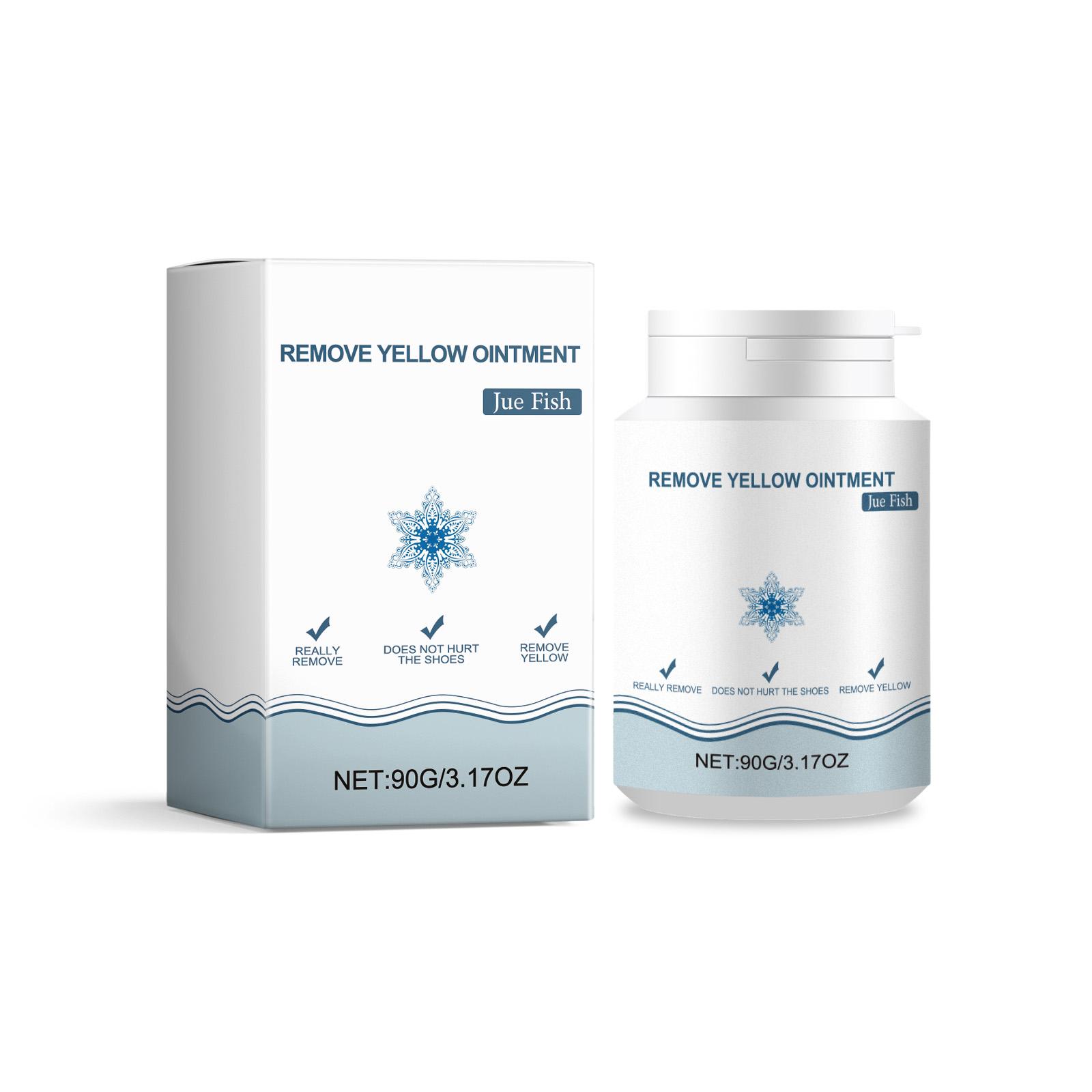 Boty Dekontaminační žlutý gel Malé bílé boty Oxidace Čisté skvrny Žlutý okraj Gel bez vody.