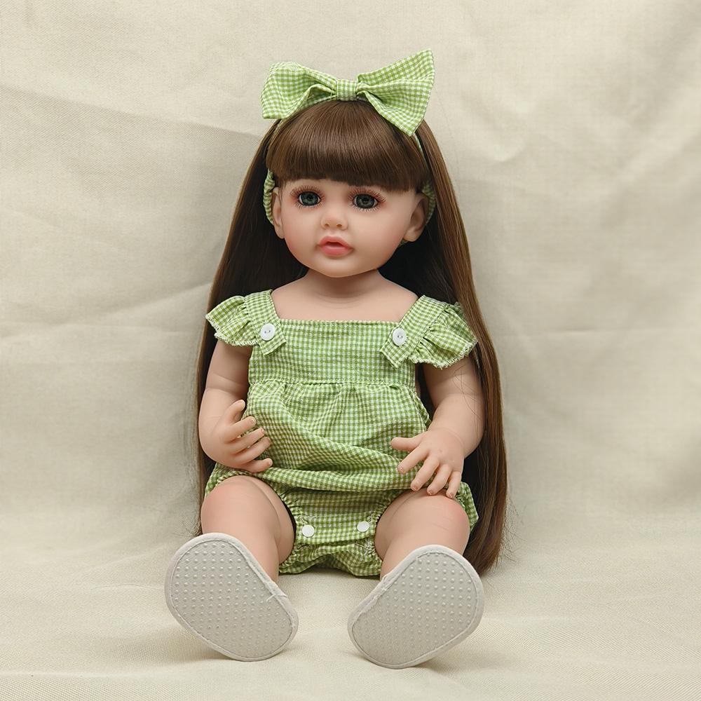 55 cm Reborn Puppen Volle Körper Silikon Wasserdichte Reborn Baby Realistische Neugeborenen Puppen Echte Puppe Für Kinder Weihnachten Geschenk