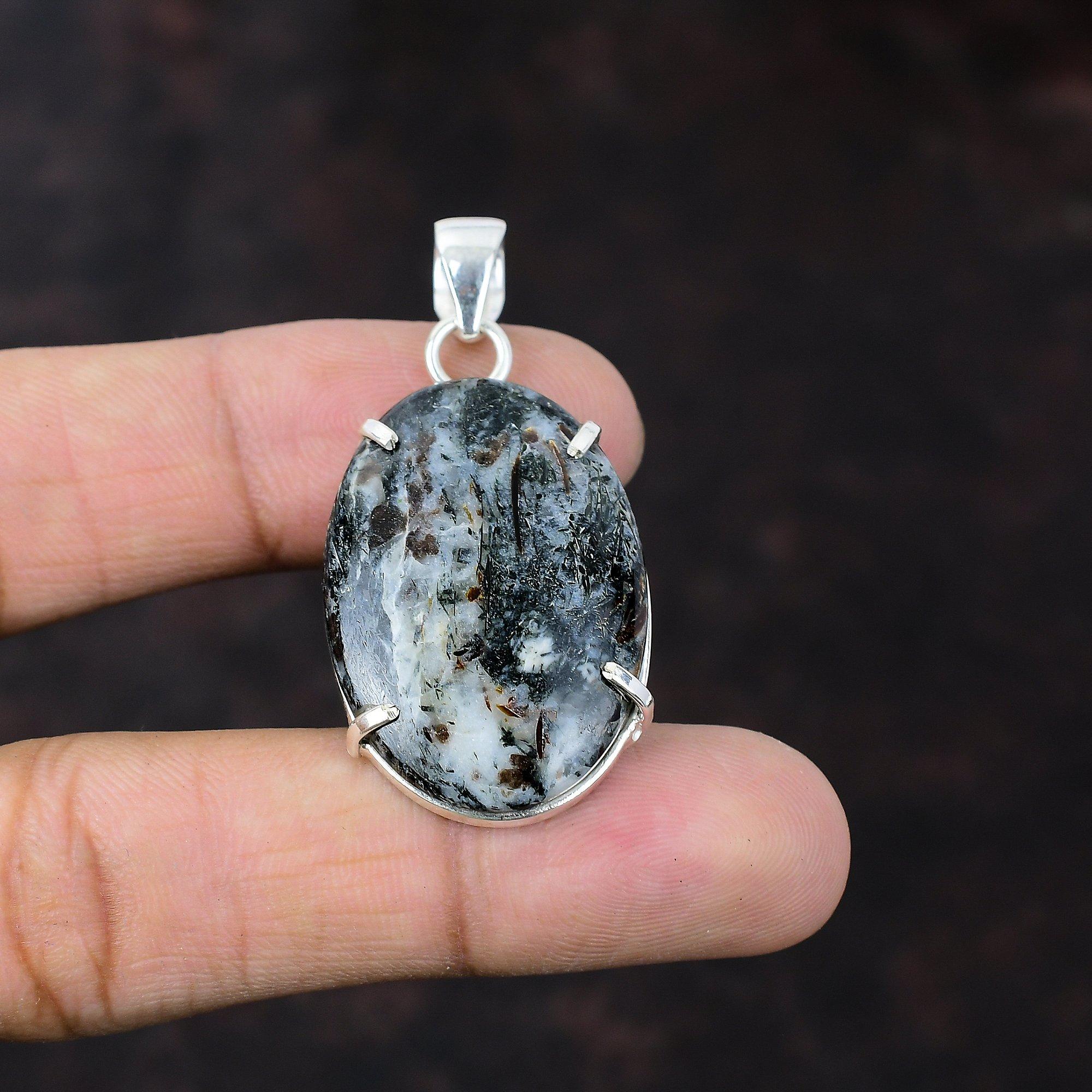 Astrophyllite Pendant Gemstone Jewelry 925 Sterling Silver Pendant Handmade Brand New Jewelry Boho Pendant Gift For Friend Beautiful Pendant