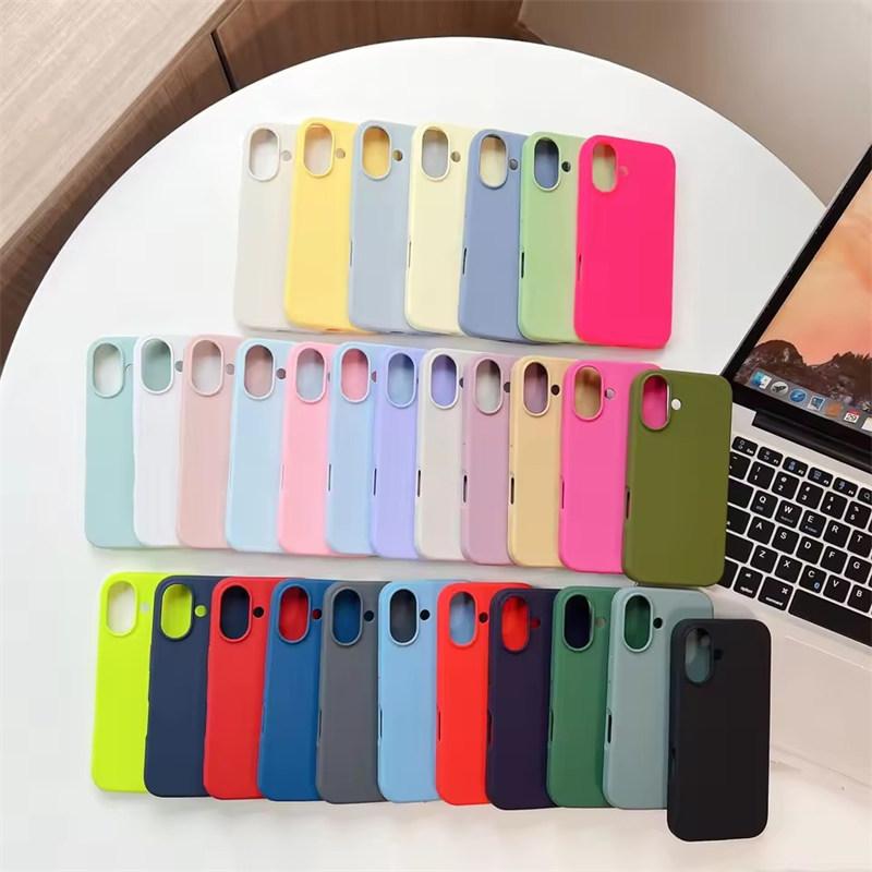 Luxury Liquid Silicone Case For iPhone17 16 15 14 13 12 11Pro Max Plus XS XR Mini 7/8 SE 16E Phone Cases For iPhone Full Protect Cover