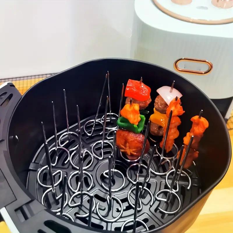 Stainless Steel Skewers for Air Fryer and Oven, Food-Grade Thickened Meat Kebab Sticks, Vertical Roasting Skeers for BBQ, Grilling Needle