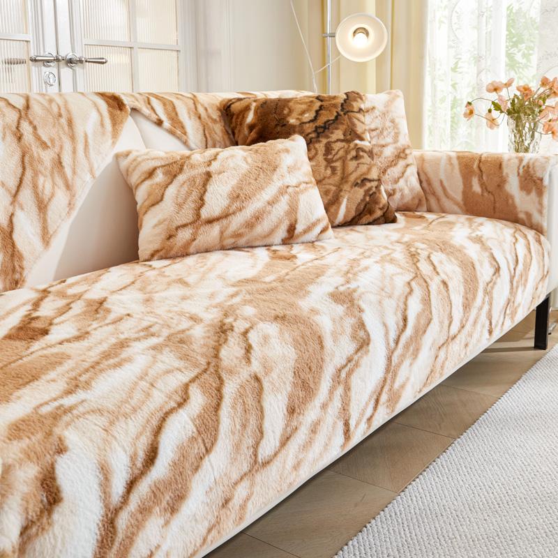 Thicken Plush Sofa Covers Non Slip Sofa Mat Winter Warm Washable Couch Slipcovers for Living Room Velvet Soft Sofa Towel