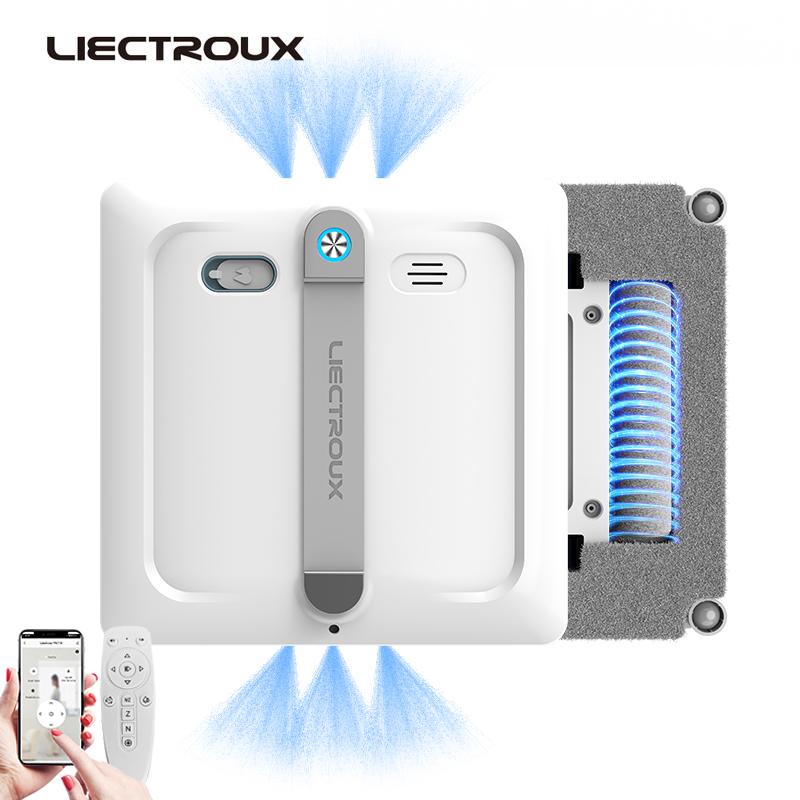 2025 NOU Robot curățător de geamuri Liectroux S9, Laser actualizat, 2 perii cu role, Pulverizare cu pompă de apă în 6 direcții, 9KPa, control prin aplicație, instrucțiuni vocale