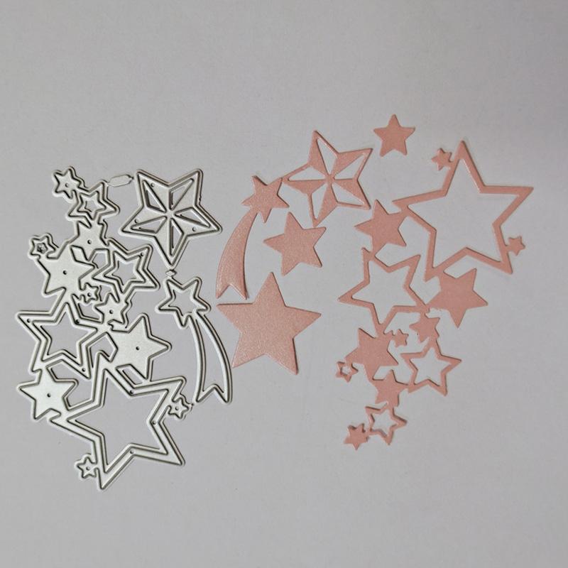 Multiple Star Hollow Design Styles Metal Cutting Die Stencil for DIY Scrapbooking Album Photo Embossing Paper Card Craft Decor