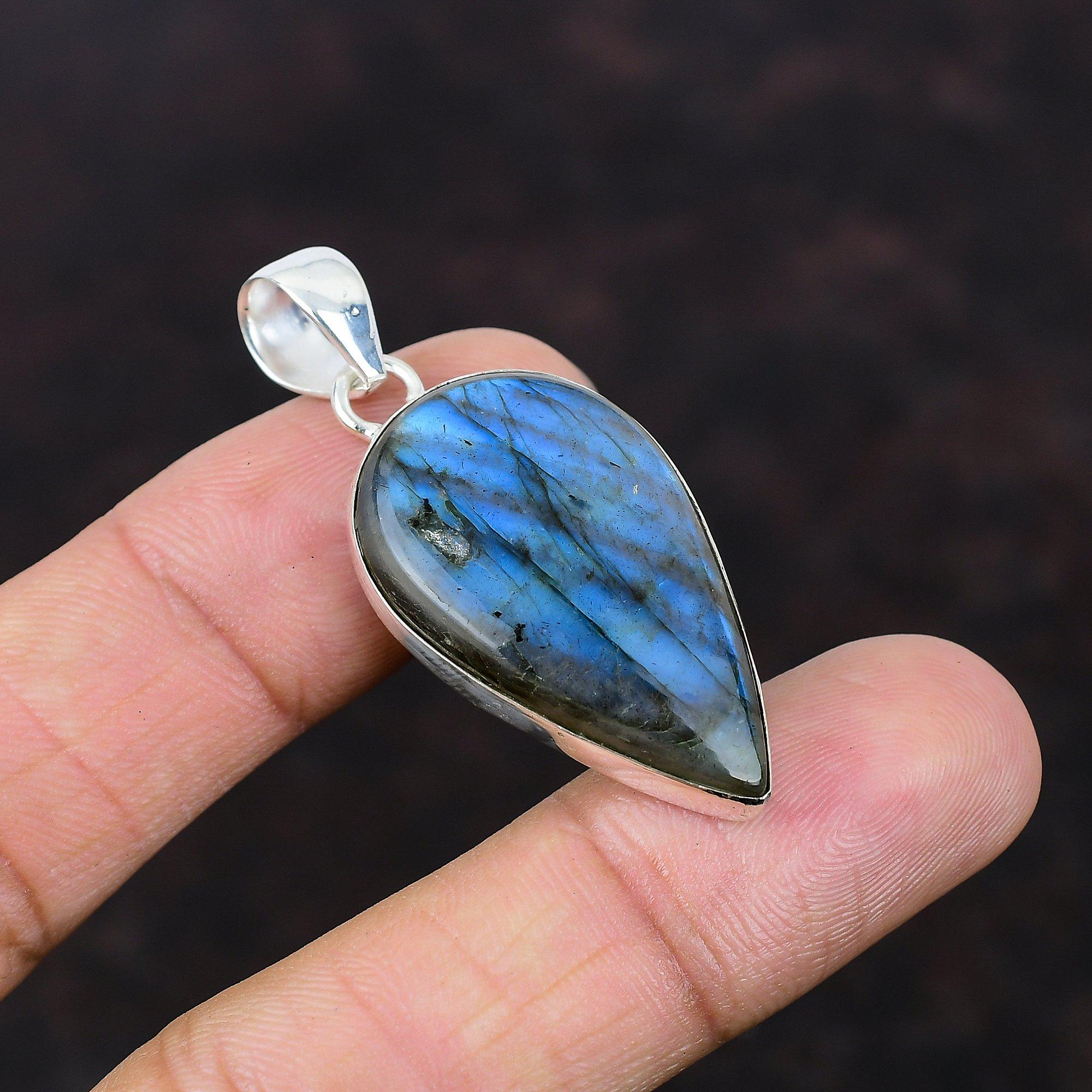 Labradorite Pendant Gemstone Pendant Handmade Pendant 925 Sterling Silver Pendant Labradorite Jewelry Latest Design Pendant Anniversary Gift