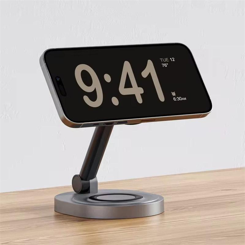 2 in 1 Supporto per caricabatterie wireless magnetico per iPhone 15 14 13 12 11 Pro Max 11 X Apple Watch Airpods Stazione di ricarica rapida