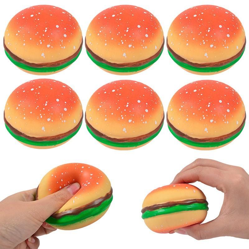 Simulation Burger Stress Relieving Toys Squeeze It Food TRP Decompression Rebound Vent Fun Play House Toys Kids Gift