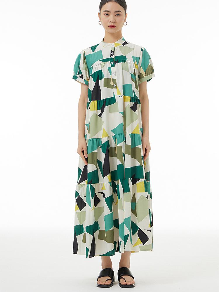 XITAO Print Fashion New Women Goddess Fan Casual Loose Dress WLD11698