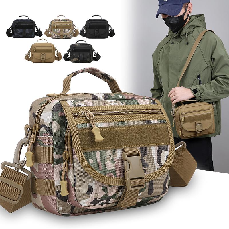 Men's Tactical Camouflage Crossbody Bag -Vintage   Nylon Chest Pack (Vintage Army Sling Bag for Hunting/Outdoors)