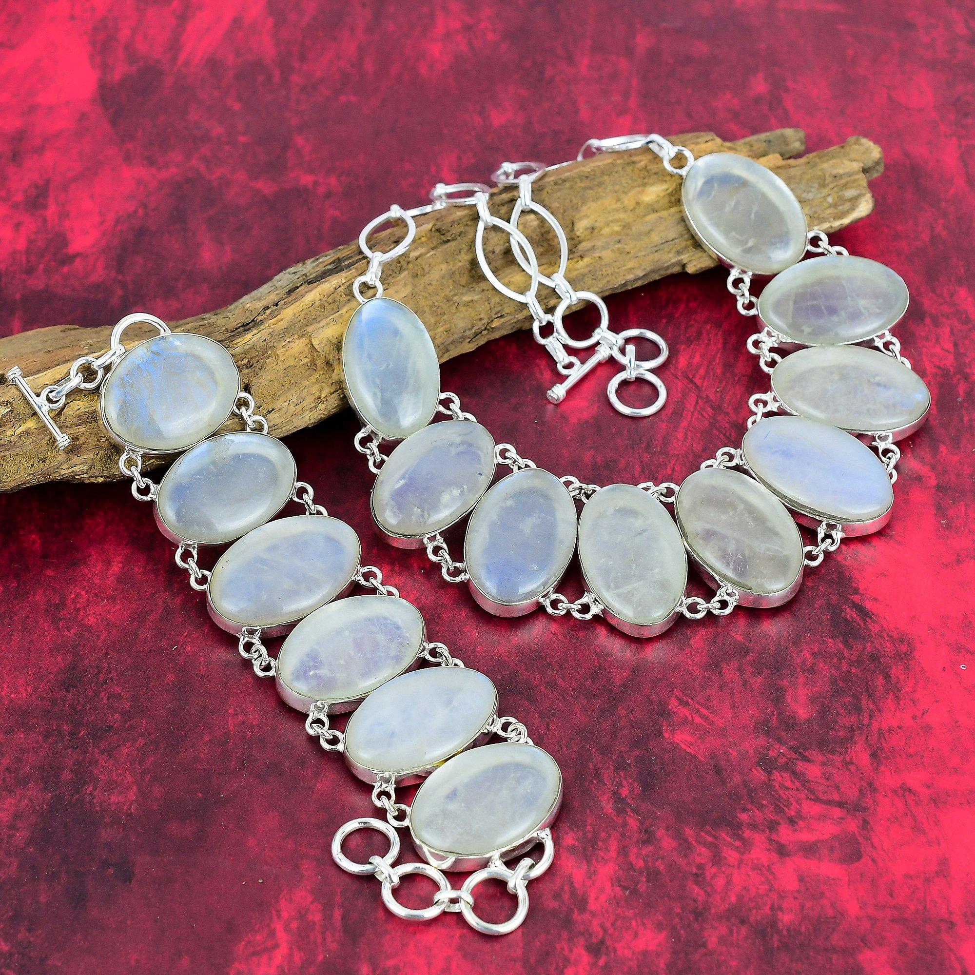 Rainbow Mystic Opal Gemstone, 925 Solid Sterling Sliver Jewelry, Handmade Necklace & Bracelet Jewelry Set, Bracelet For Her, Amazing Necklace Jewelry