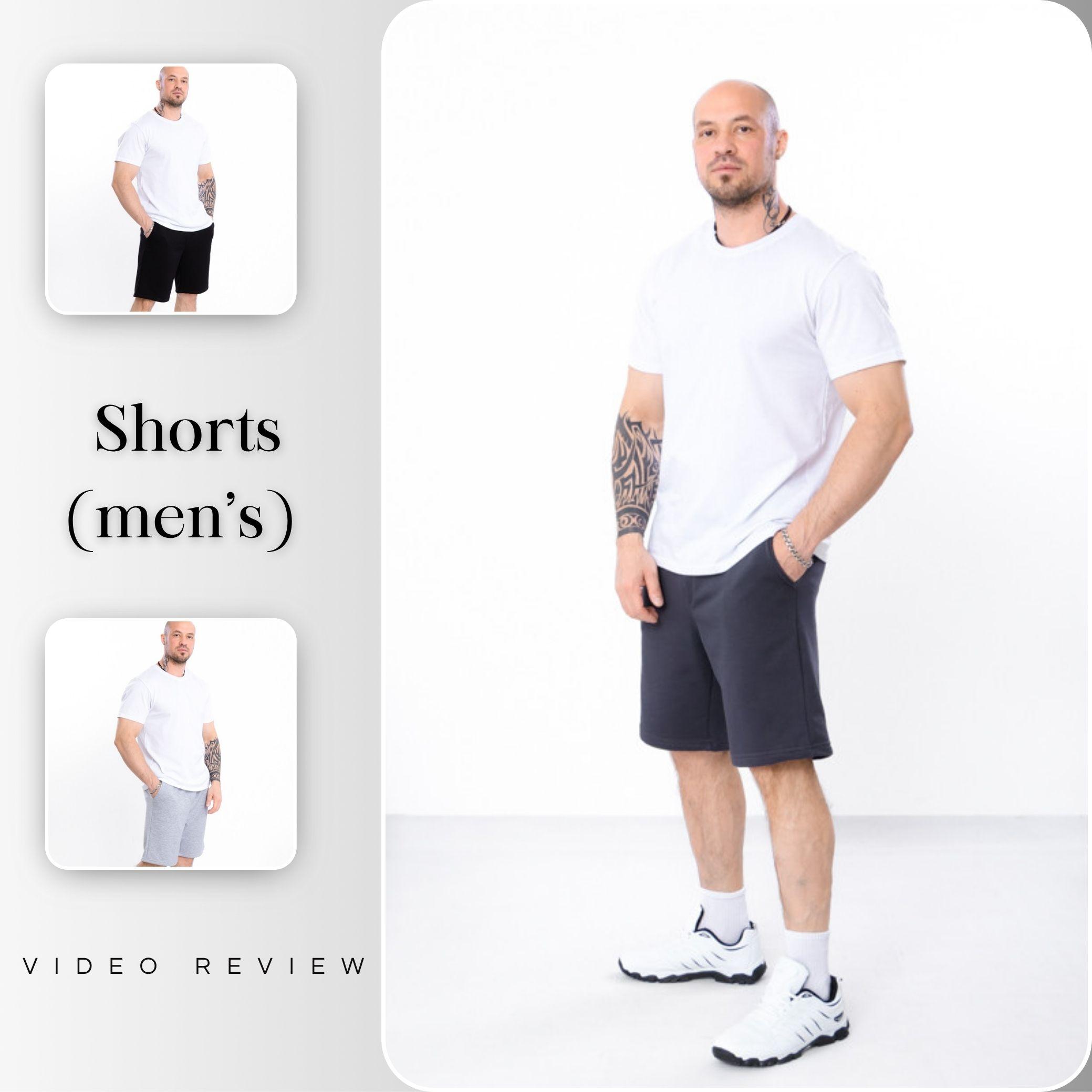 Plus Size Shorts (Men’s) – French Terry Fabric & Relaxed Fit, Summer, 8429-104 HC