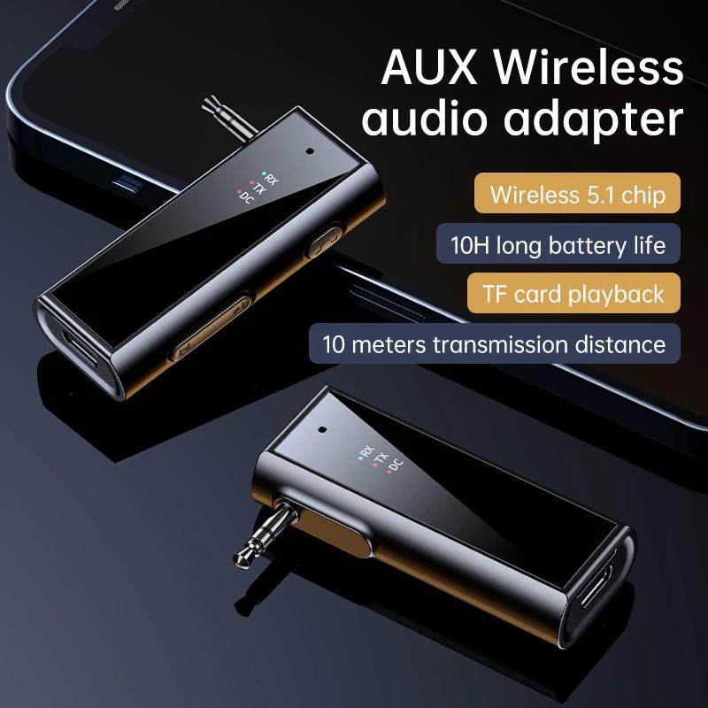 Wireless Bluetooth Transmitter Receiver 2 in 1 Wireless Adapter 3.5mm Jack Audio AUX Adapter For Car Audio Music Aux Handsfree