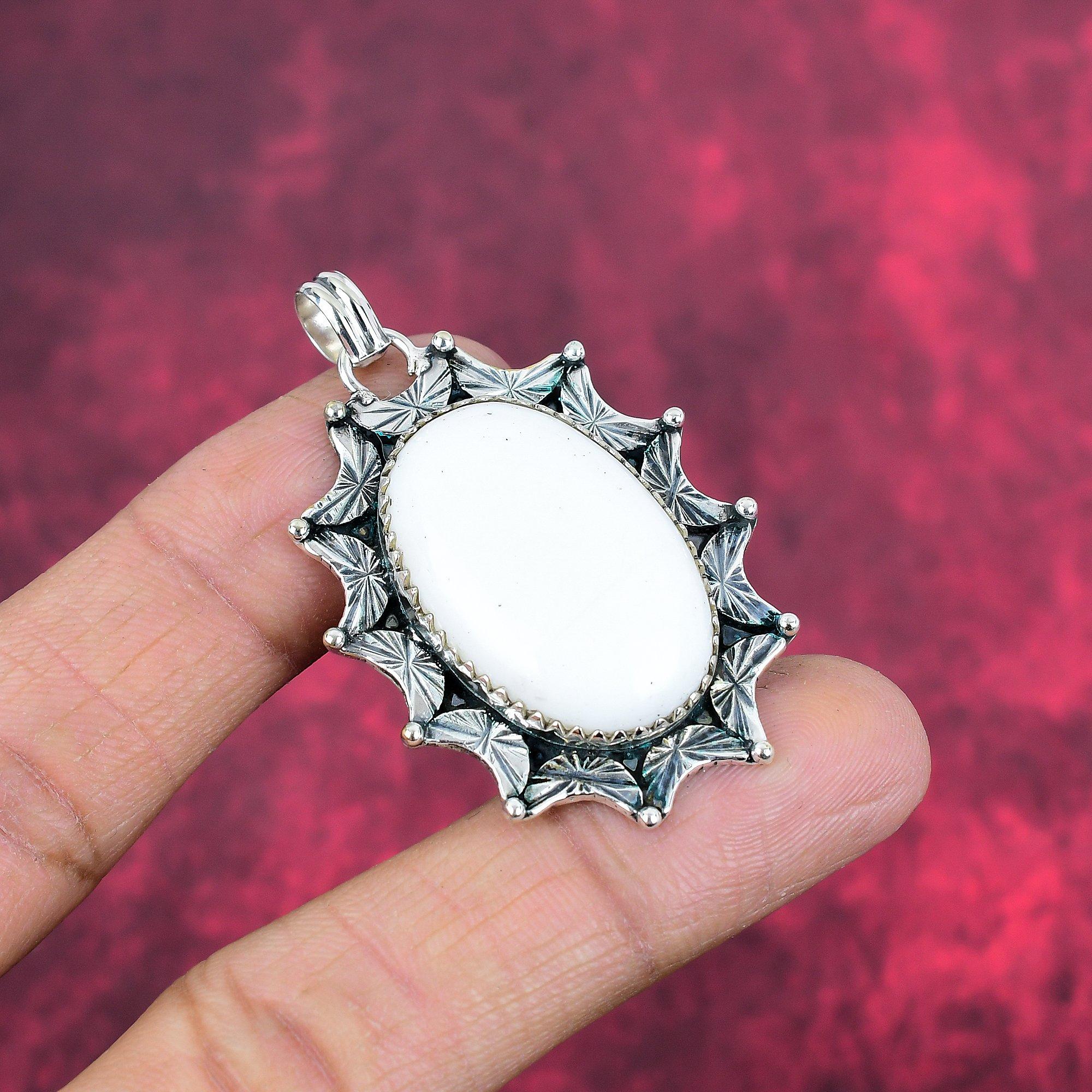 Anheng av perlemor, Ekte edelstensanheng 925 Solid sterlingsølvanheng, Håndlaget smykke Jubileumsgave