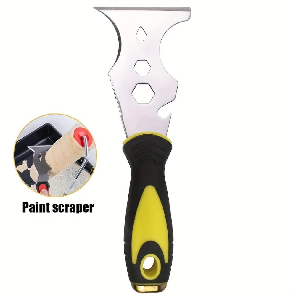15-In-1 Paint Scraper Set with Soft Grip with Hammer Head - The Ultimate Versatile Tool for Wood, Wallpaper, Cement and More!