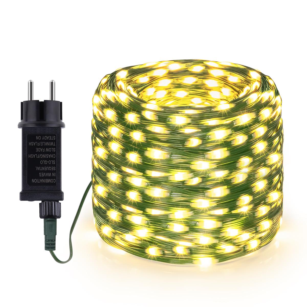 Īpaši spilgts 10 m–100 m 24 V LED pasaku ādas dārza gaismas zāliena lampa āra string ūdensnecaurlaidīga celiņa pagalma kāzu dekorācija ar ES kontaktdakšu
