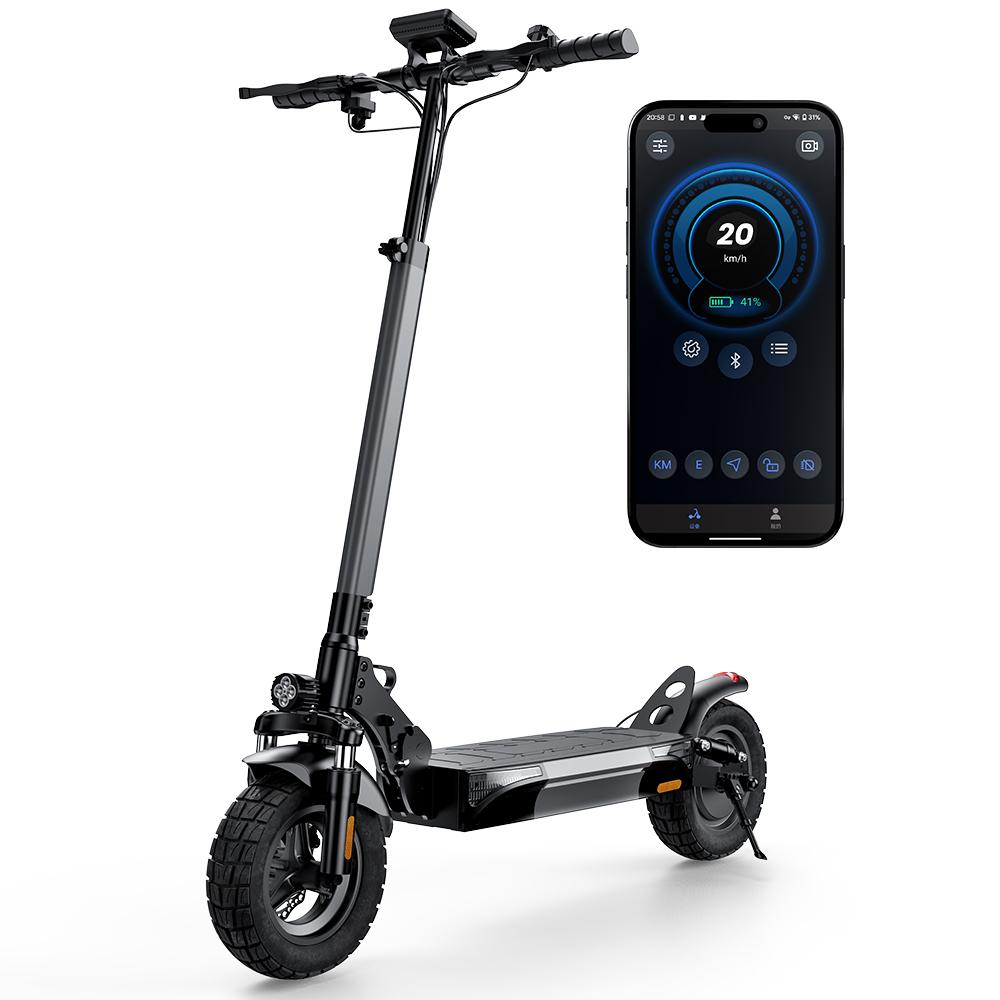 iScooter W9 Off-Road Electric Scooter 1000W, 48V14Ah, Top Speed 45km/h, 10" Tires, 4 Gear, Foldable Design, Full Suspenison Road E-Scooter