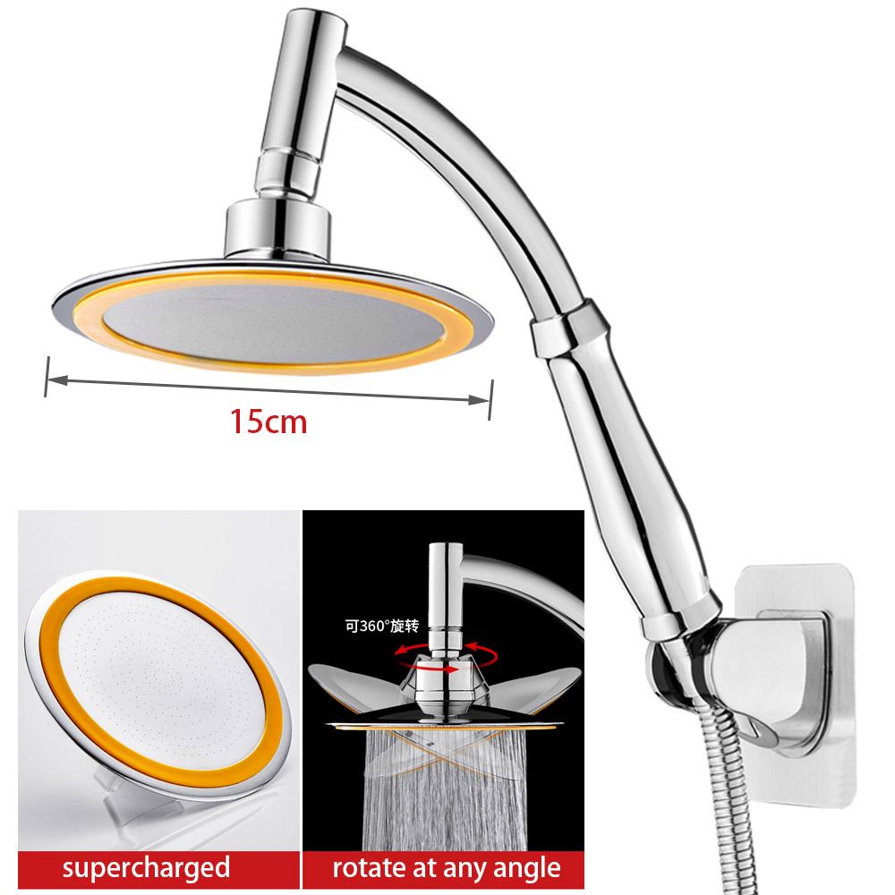 Soffione Doccia Ad Alta Pressione Da 6 Pollici, Soffione Doccia Fisso Soffione Doccia Rotondo A Risparmio Idrico Soffione Doccia Universale Argento 90278697