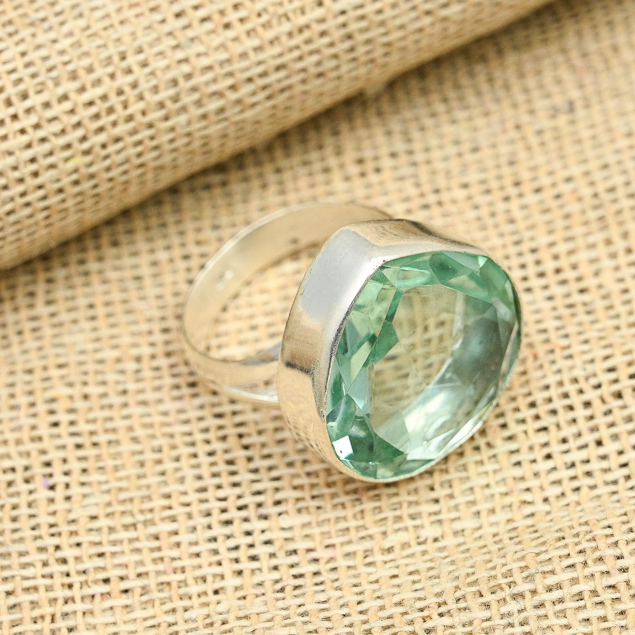 Glorious Aqua Apatite Gemstone Handmade 925 Sterling Silver Jewelry For Women
