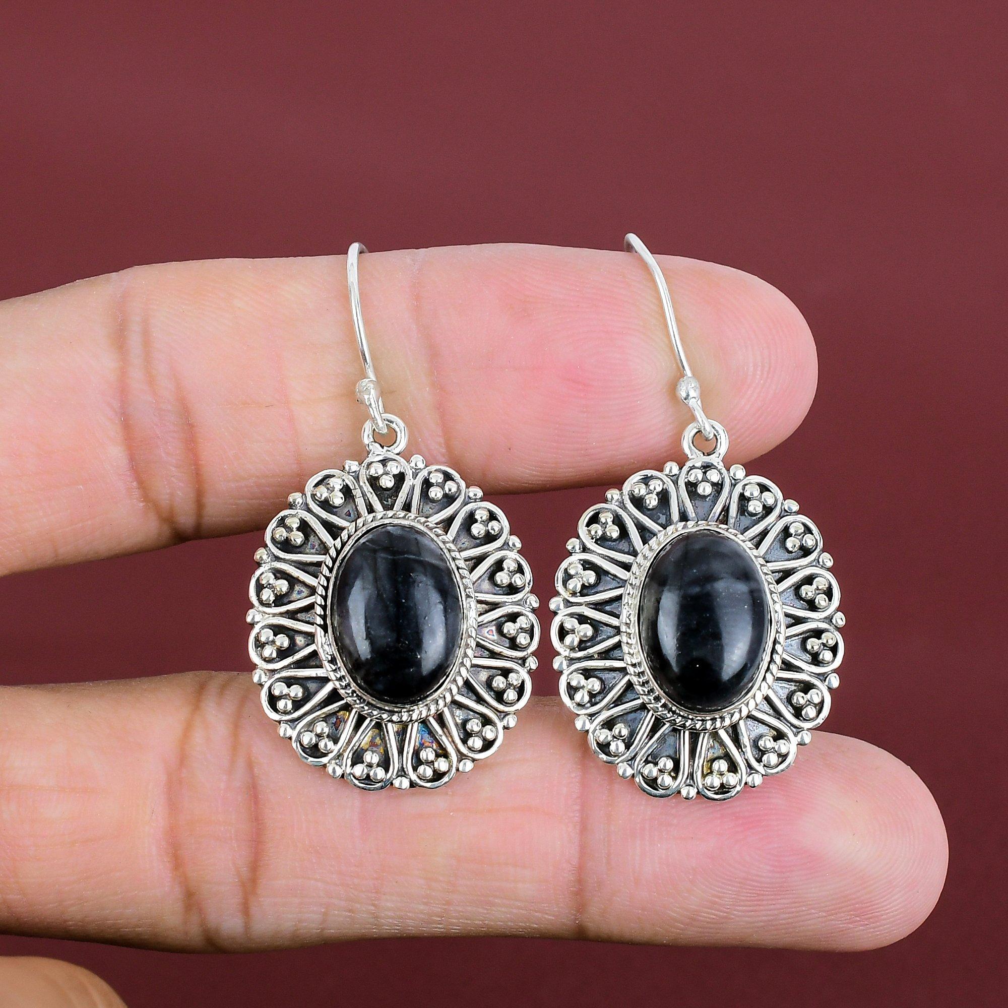 Picasso Jasper Earrings 925 Sterling Silver Earring Handmade Gemstone Earring Vintage Jewelry Gifts For Mother Dangle Earring Silver Jewelry