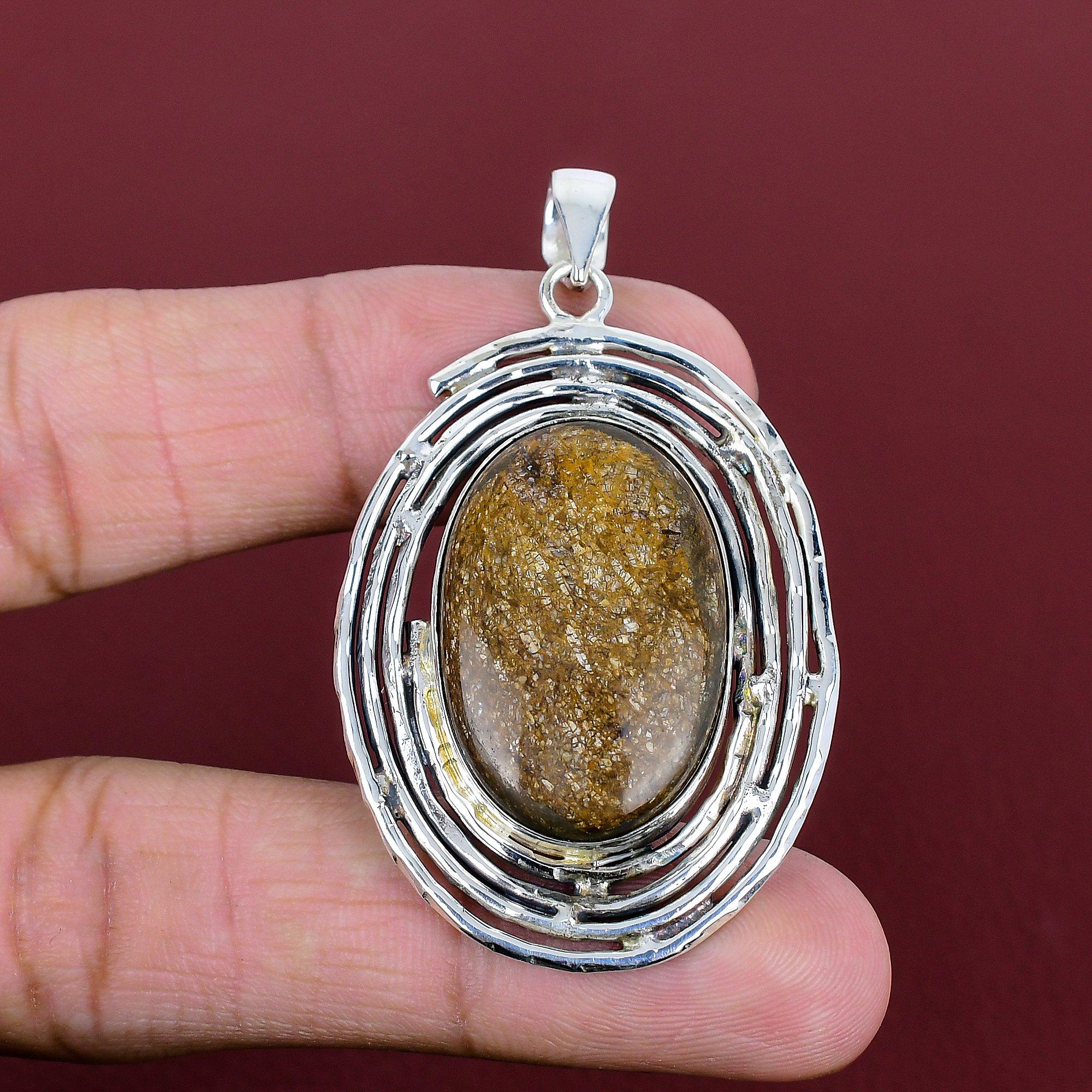Bronzite Pendant Handmade Genuine Gemstone Pendant 925 Sterling Silver Pendant Amazing Bronzite Jewelry Unique Design Pendant Gifts for Him