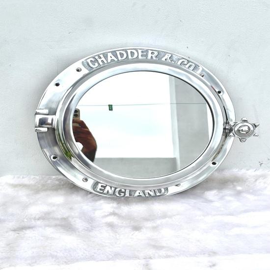 40.64 Cm Ship Window Porthole, Canal Boat Porthole, Bathroom Wall Porthole Mirror, Nautical Décor Maritime Coastal House