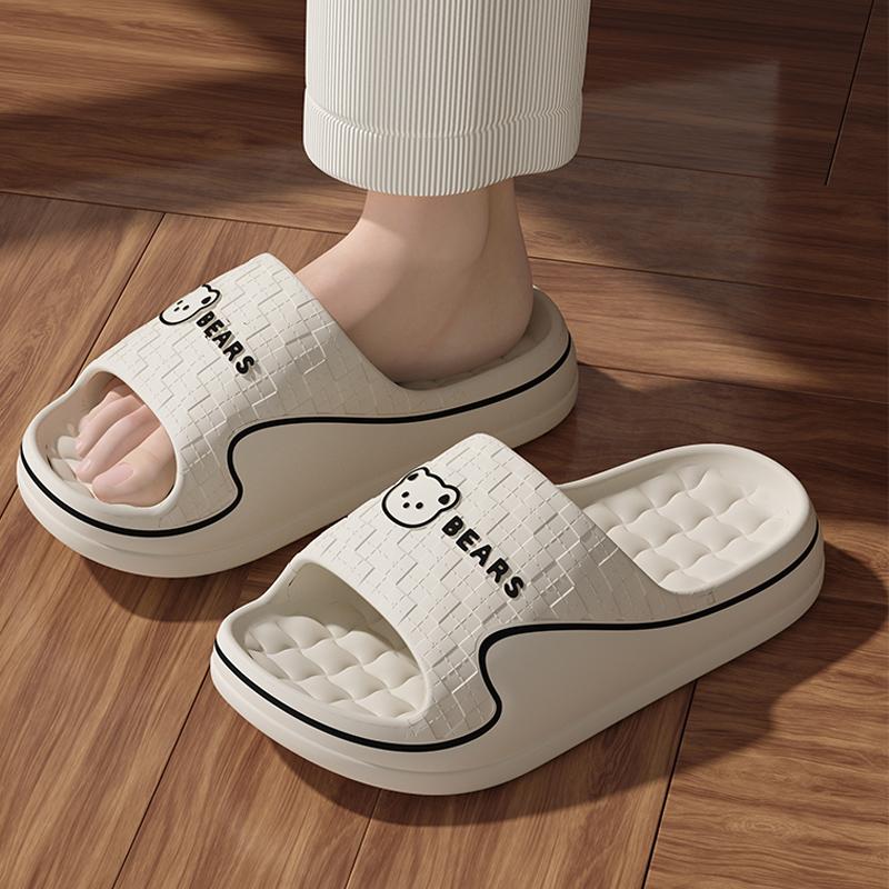 Summer Slide Slippers Women Men New Anti-Slip Bathroom Home Slippers Indoor House Shoes Shower Sandals