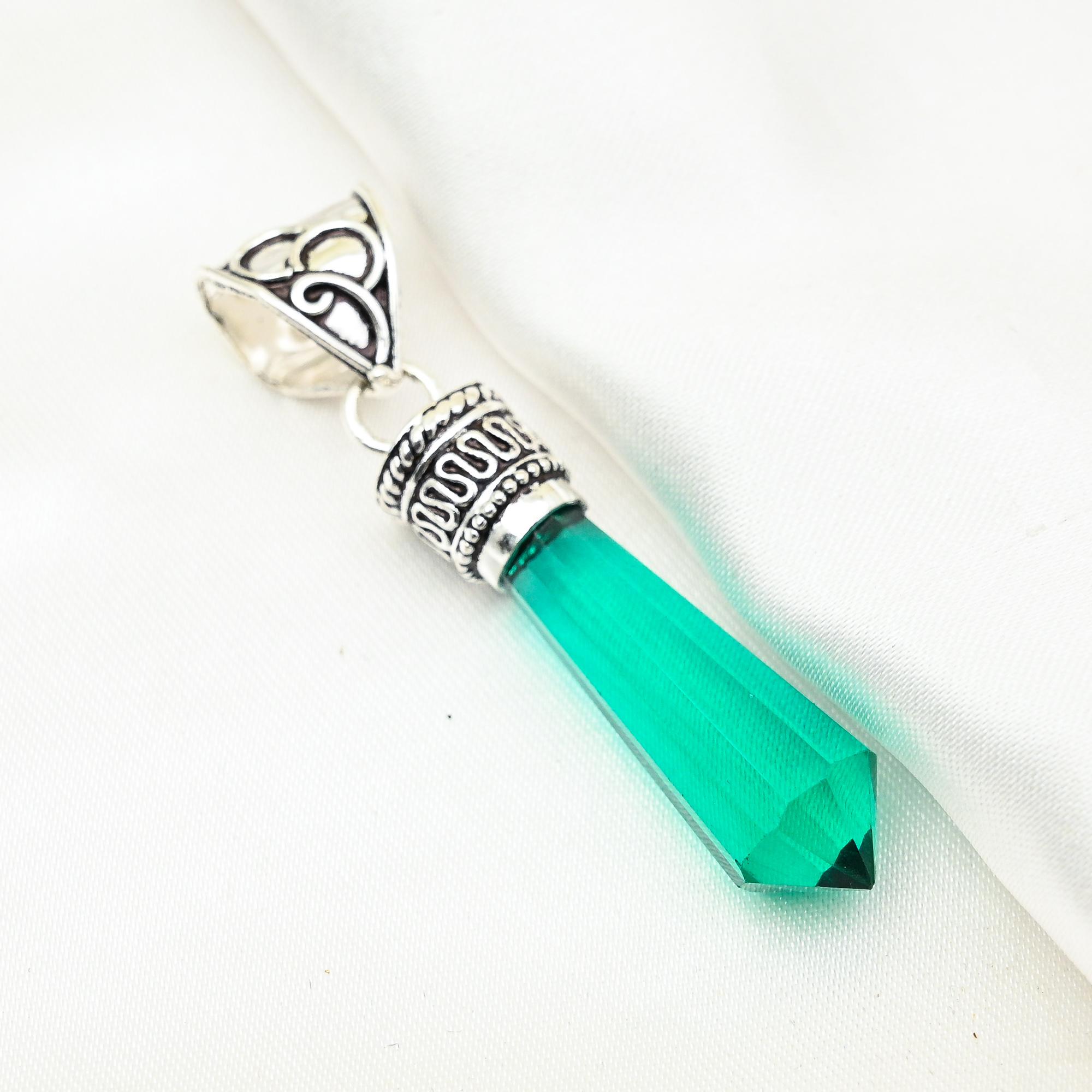 Indicolite Gemstone Pendant, 925 Solid Sterling Silver Pendant, Handmade Antique Jewelry, Gift For Mother Day