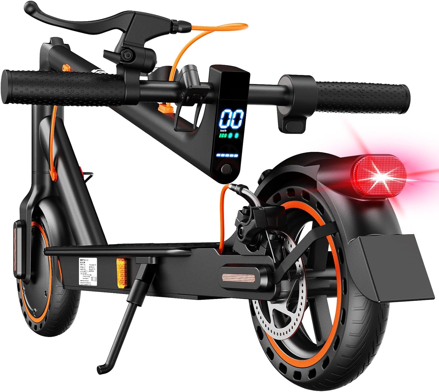 TODIMART E-Scooter with Road Approval T3 ABE, 30 Km Range, 350W Motor, 8.5-inch Honeycomb Tires, Dual Braking System - E-Scooter for Adults