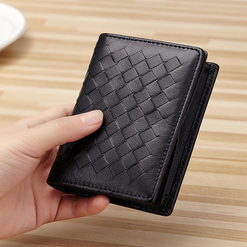 Mode Schaffell Weben Soft Slim Karte Brieftaschen Herren Kreditkarte Halter Frauen ID Halter Männlich Organizer Zipper Kleine Karten Taschen beutel
