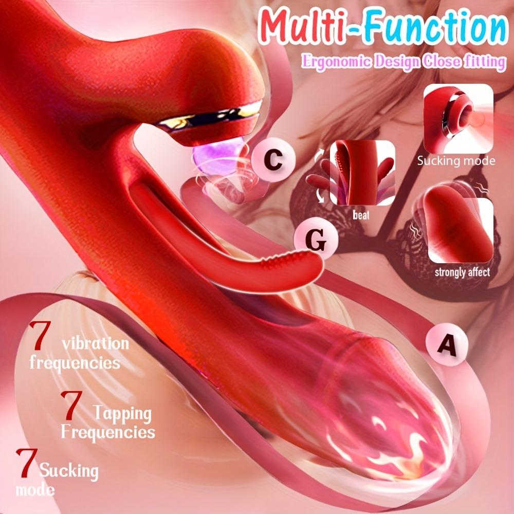 Automatic Tapping Flapping Vibrator for Women Clitoris Clit Sucker Stimulator Powerful Sex Toy Woman Female Rabbit Sucking Vibrators