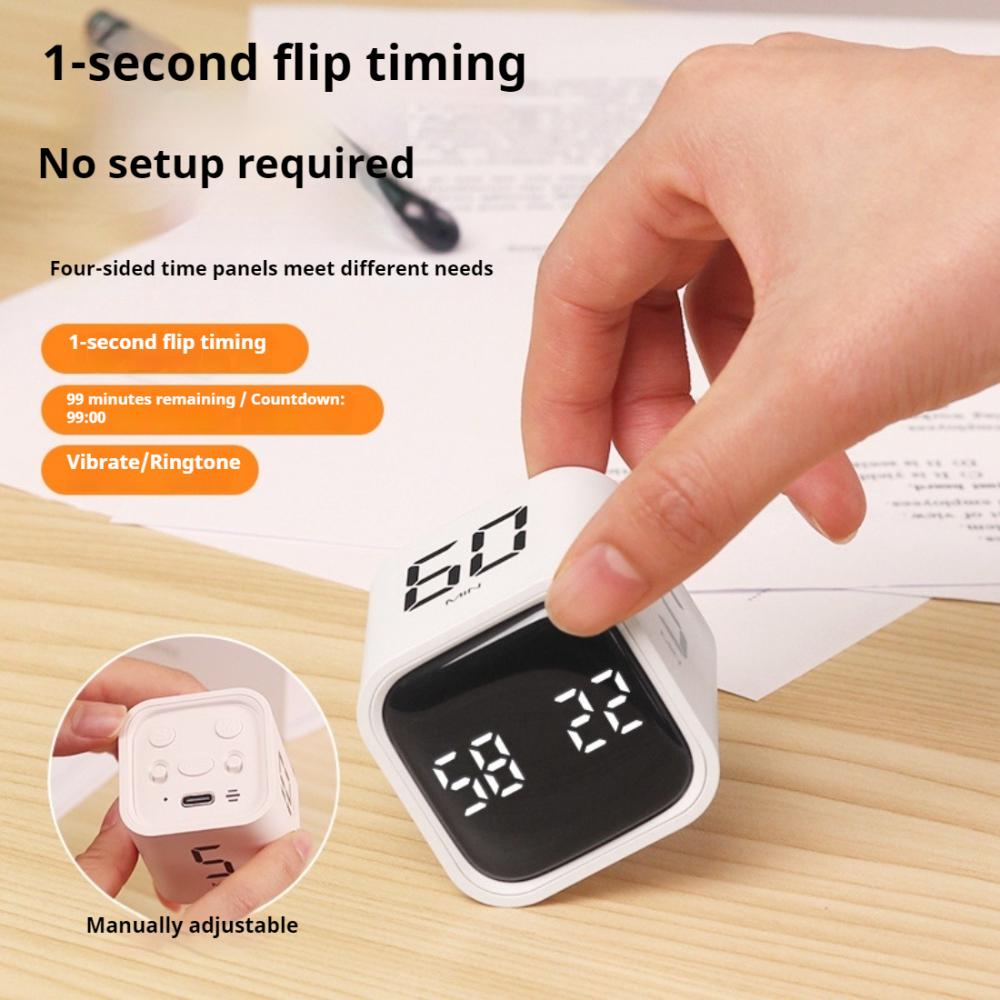 New Gravity Sensor Timer,Countdown Alarm for Cooking & Study,Self-discipline Manual Digital Time Management Clock