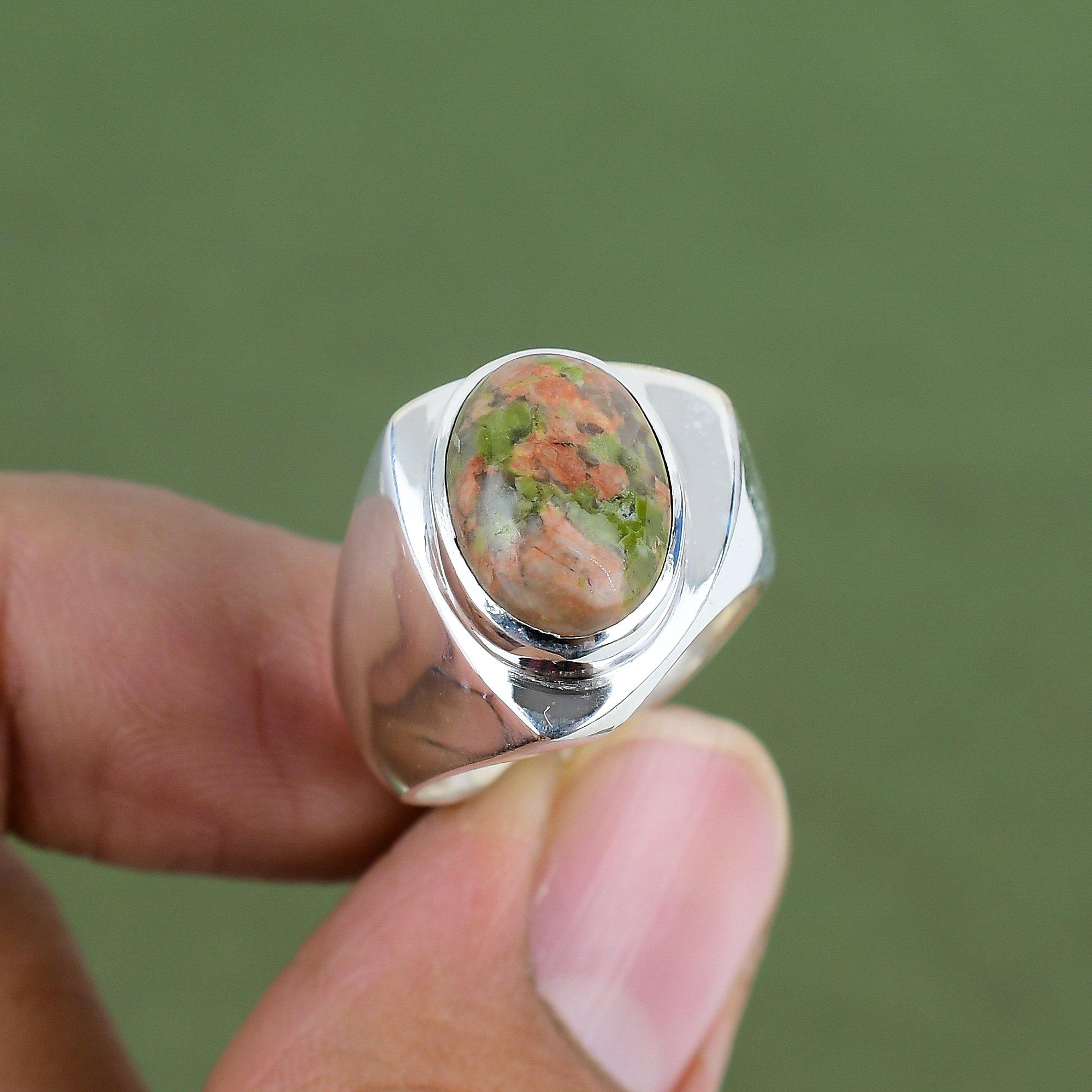Unakit Ring 925 Sterling Silber Ring Wundervoller Ring Hochwertiger Edelsteinring Handgefertigter Boho Schmuck Geschenk Für Mutter Erhältlich In Ringgröße