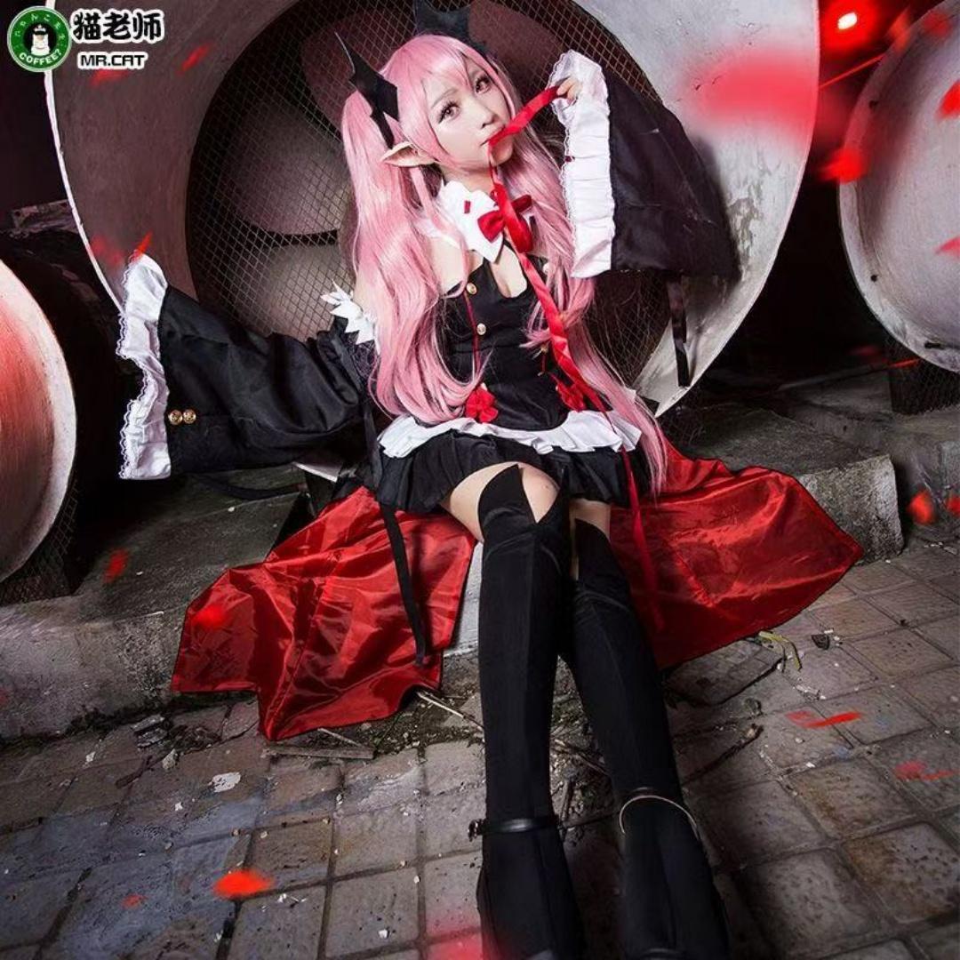 Seraph Of The End Owari no Seraph Krul Tepes Cosplay Costume Uniform Wig Cosplay Anime Witch Vampire Halloween Costume For Women