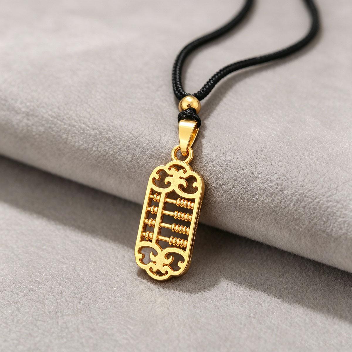 Abacus Pendant Necklace for Women, Niche Design Versatile Daily Wear Vintage Accessory Couple Style Matching