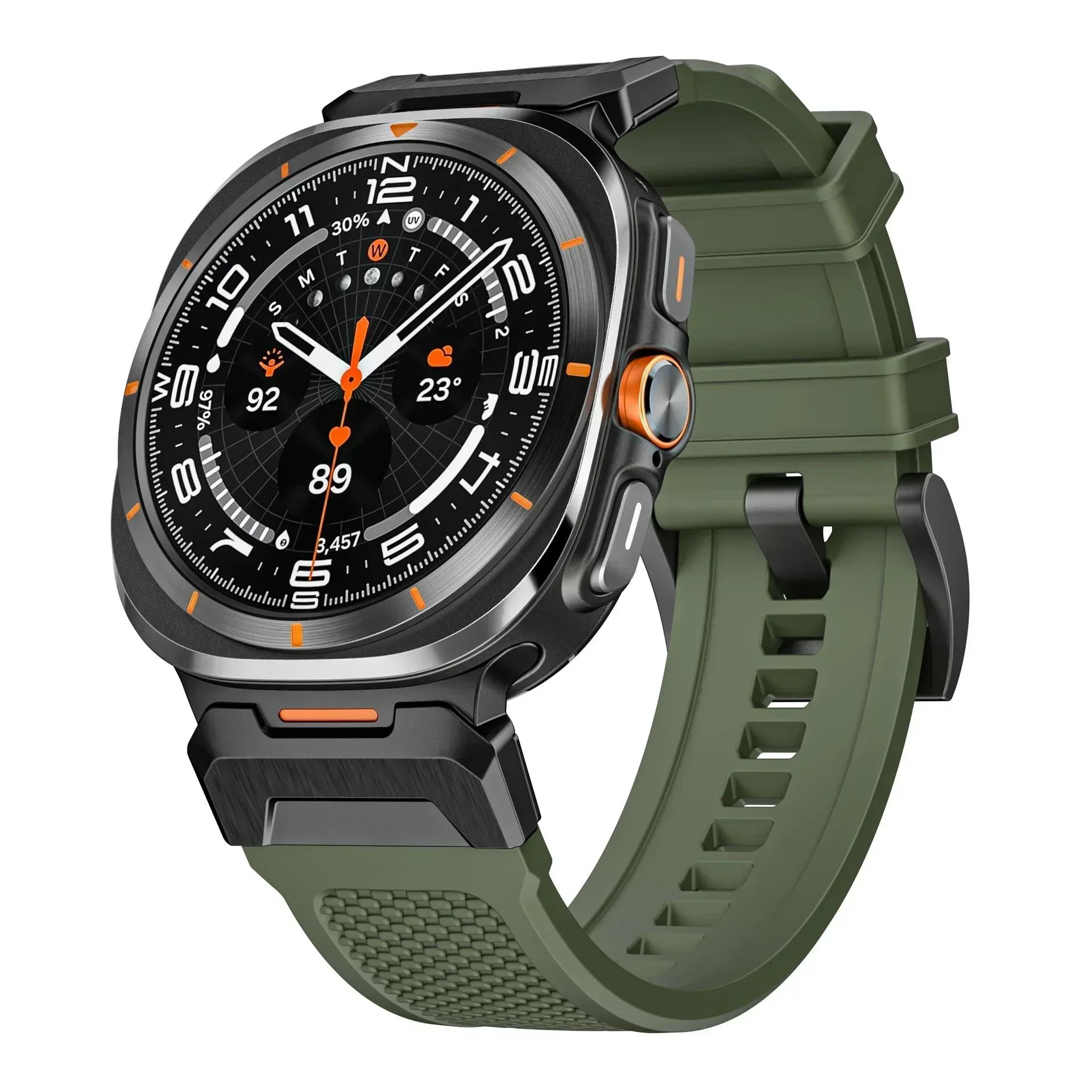 No Gaps Soft Rubber Band For Samsung Galaxy Watch Ultra 47mm Loop Strap For Galaxy Ultra 47MM Sports Bracelet Correa
