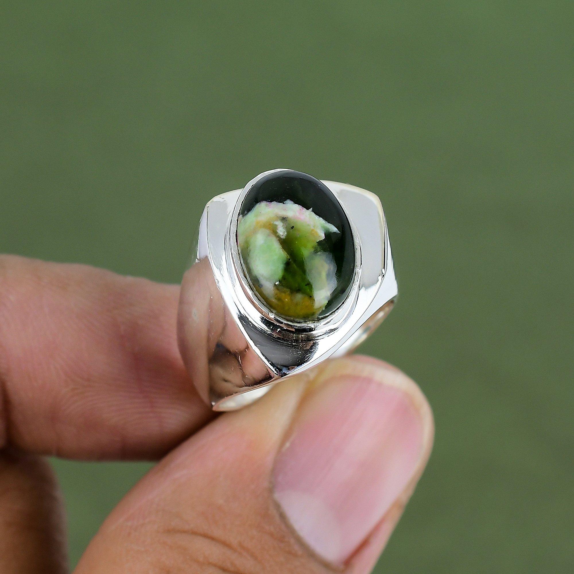 Austalian Chrome Chalcedony Ring 925 Sterling Silver Ring Handmade Amazing Ring Real Gemstone Jewelry Gift For Mother Available In Ring Size