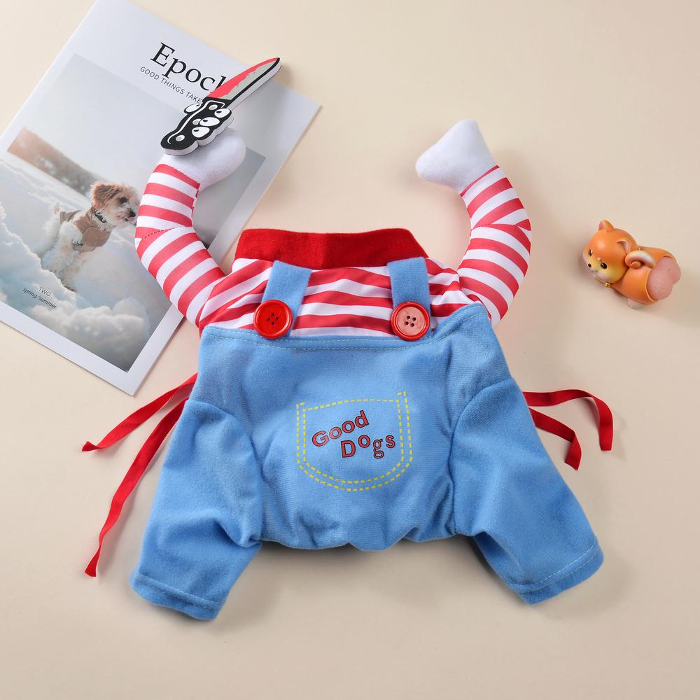 Costum de pisici Cosplay pentru câini de talie mică, mijlocie, pisici, haine amuzante pentru pisicuțe de Halloween, salopete moi confortabile pentru animale de companie, ținute chihuahua Yorkshire