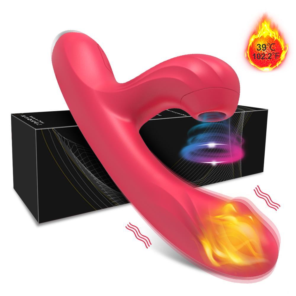 Women's G-spot Vibrator Clitoris Suction Cup Powerful Clitoris Vacuum Stimulator Silicone Vibrating Female Masturbation Sex Toy Couple