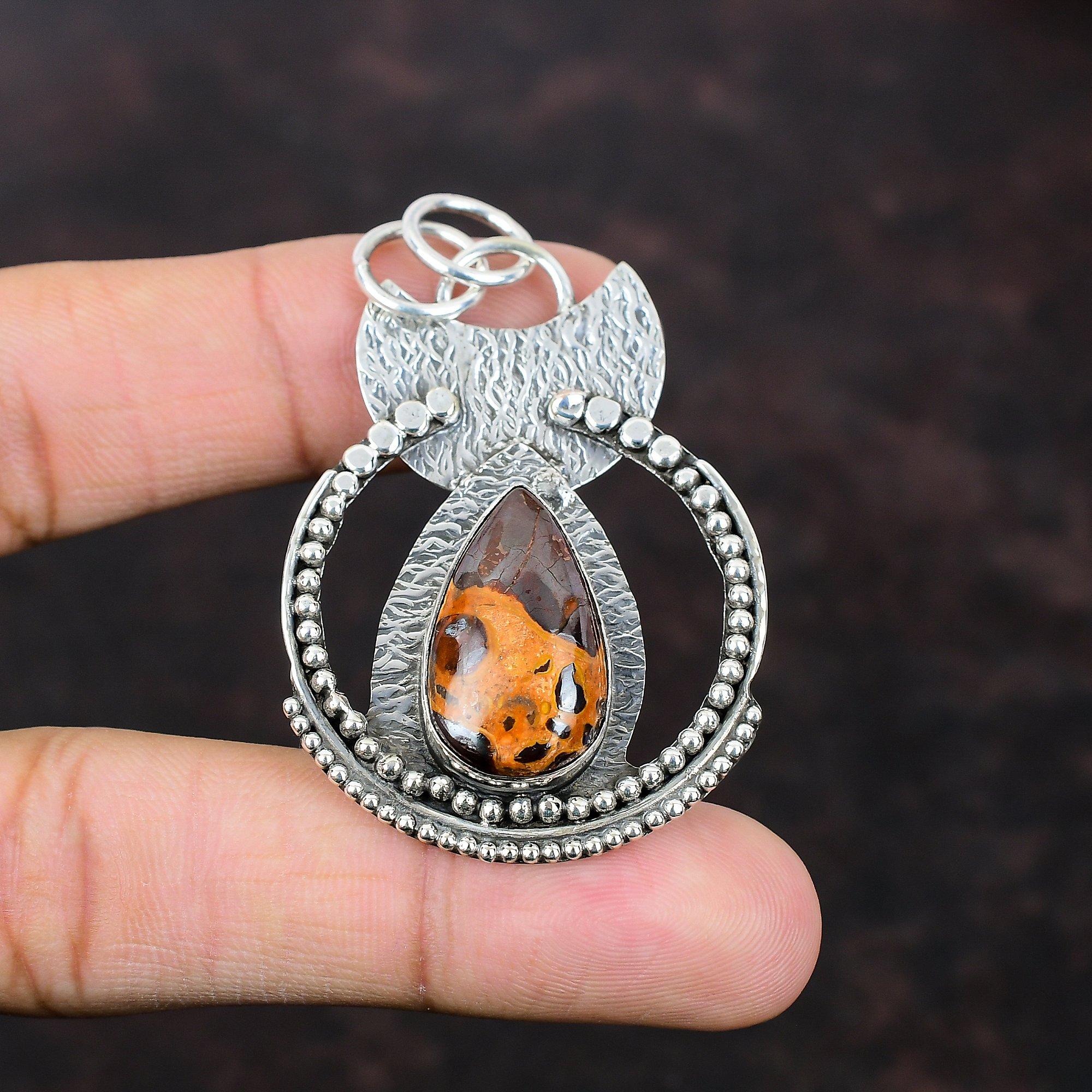 Bauxite Pendant Handmade Amazing Pendant 925 Sterling Silver Pendant Bauxite Jewelry Gemstone Pendant Anniversary Gift Pendant For Mother
