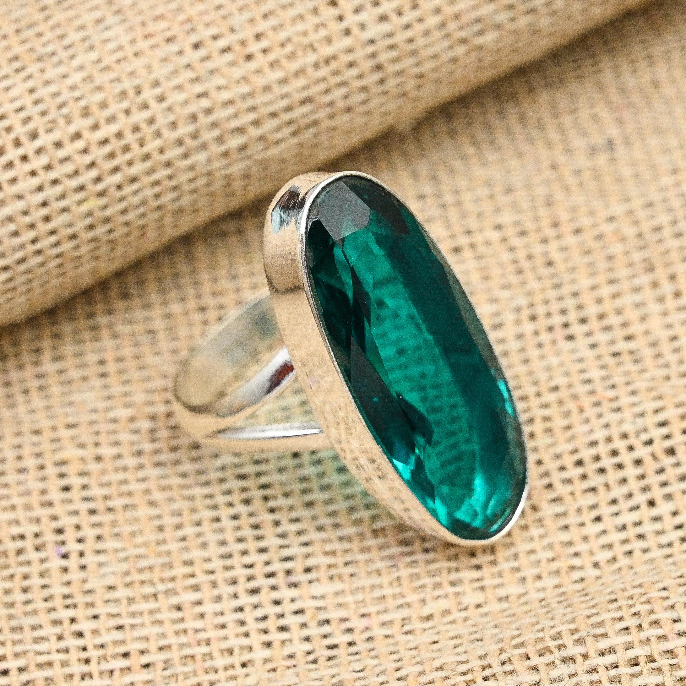 Indicolite Gemstone Handmade 925 Solid Sterling Silver Jewelry For Her