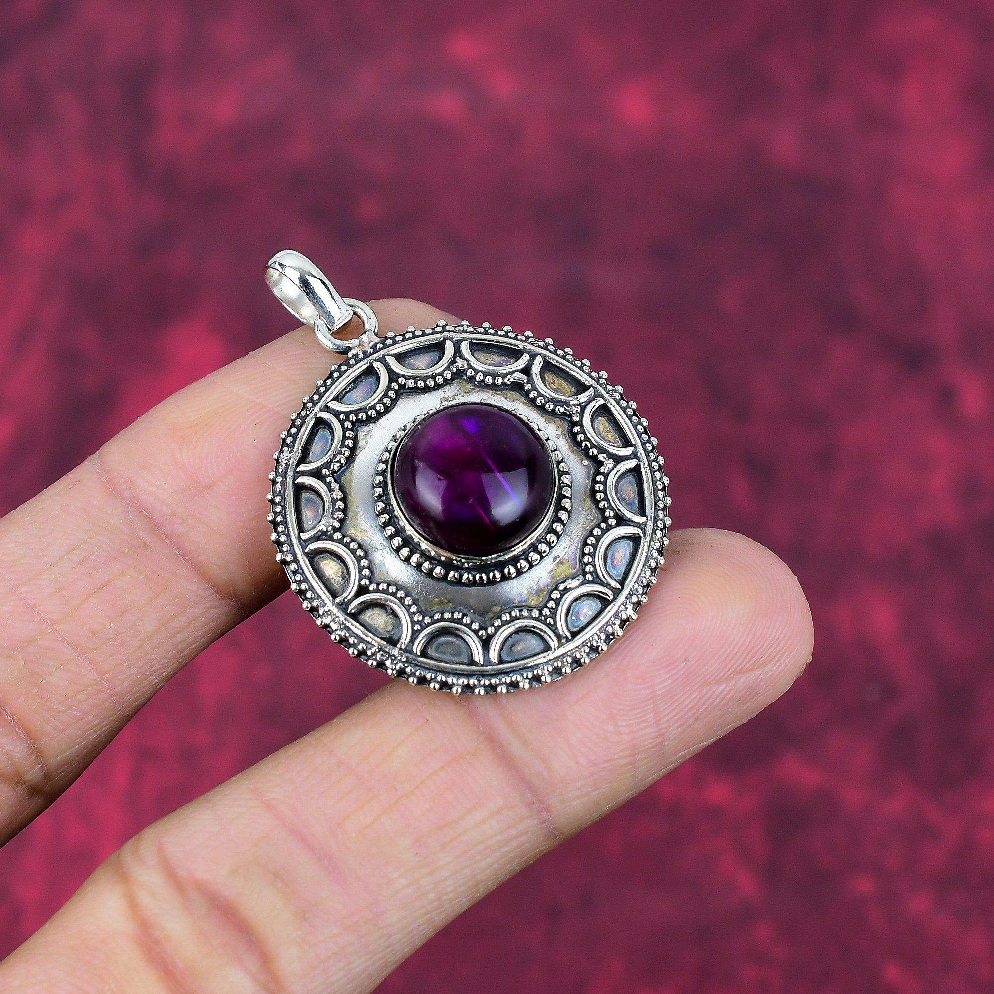 Purple Flash Labradorite Jewelry, 925 Solid Sterling Silver Pendant Handmade Gemstone Jewelry, Gifts For Wife Brand New Pendant